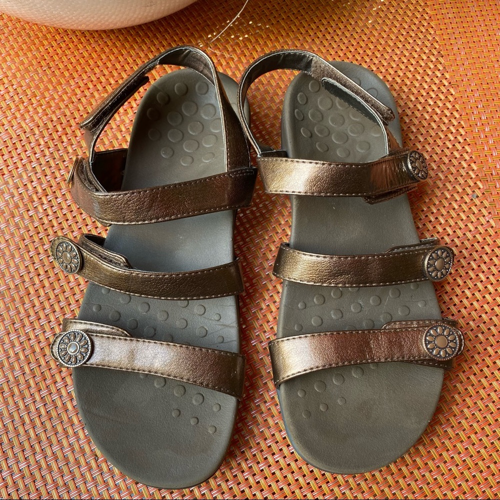 Vionic Bronze "Cathy" Adjustable Strap Sandals - image 2